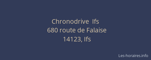 Chronodrive  Ifs