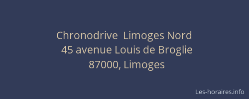 Chronodrive  Limoges Nord