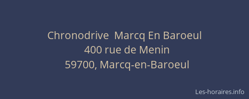 Chronodrive  Marcq En Baroeul