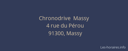 Chronodrive  Massy