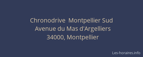 Chronodrive  Montpellier Sud