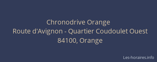 Chronodrive Orange