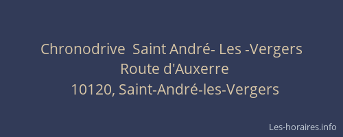 Chronodrive  Saint André- Les -Vergers