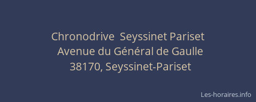 Chronodrive  Seyssinet Pariset