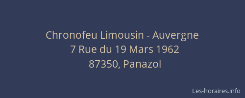 Chronofeu Limousin - Auvergne