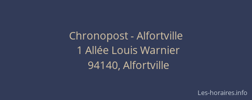 Chronopost - Alfortville