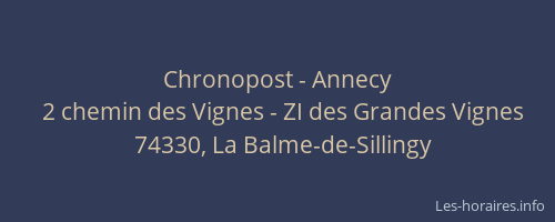 Chronopost - Annecy
