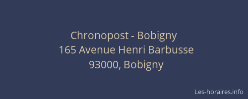 Chronopost - Bobigny