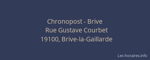 Chronopost - Brive