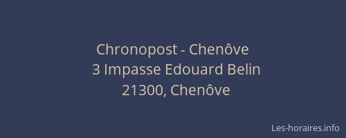 Chronopost - Chenôve