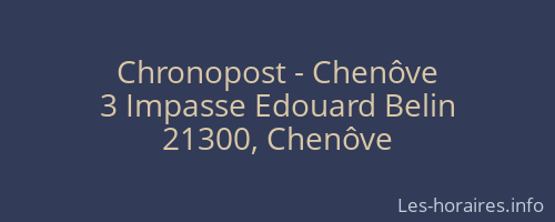 Chronopost - Chenôve