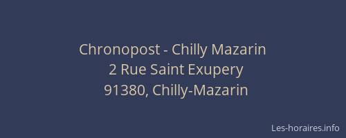 Chronopost - Chilly Mazarin