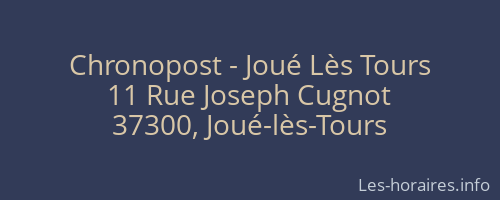 Chronopost - Joué Lès Tours