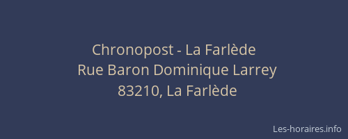 Chronopost - La Farlède