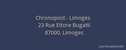 Chronopost - Limoges