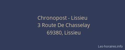 Chronopost - Lissieu