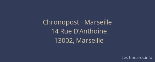 Chronopost - Marseille