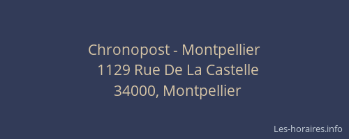 Chronopost - Montpellier
