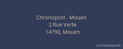 Chronopost - Mouen