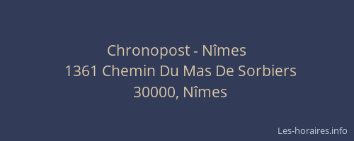 Chronopost - Nîmes
