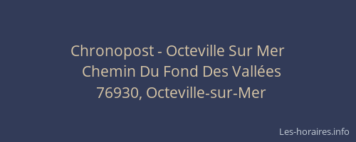 Chronopost - Octeville Sur Mer