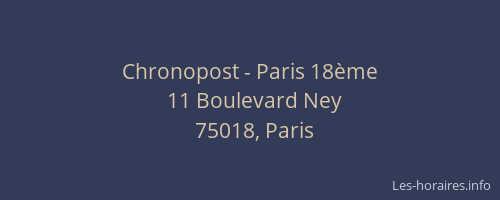 Chronopost - Paris 18ème