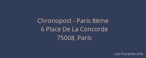Chronopost - Paris 8ème