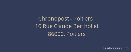 Chronopost - Poitiers