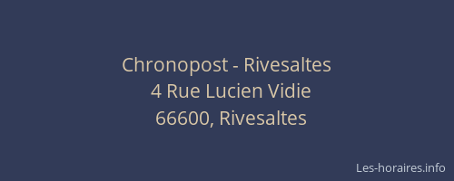 Chronopost - Rivesaltes