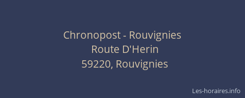 Chronopost - Rouvignies