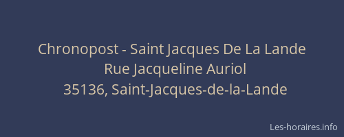 Chronopost - Saint Jacques De La Lande