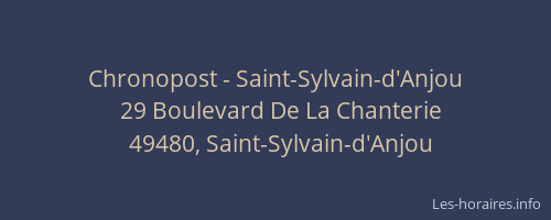 Chronopost - Saint-Sylvain-d'Anjou