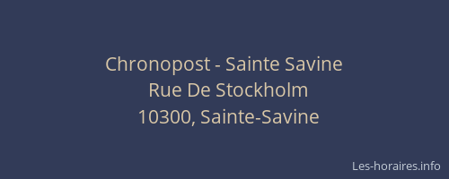 Chronopost - Sainte Savine