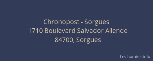 Chronopost - Sorgues