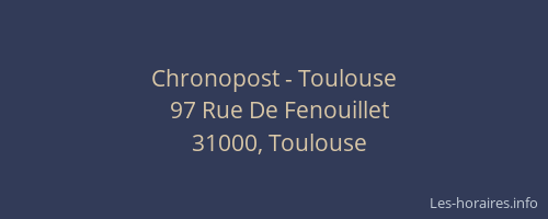 Chronopost - Toulouse