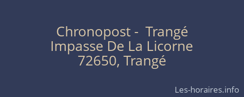 Chronopost -  Trangé