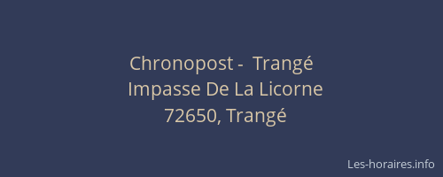 Chronopost -  Trangé