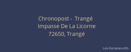 Chronopost -  Trang&eacute;