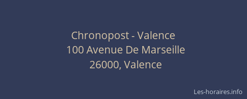 Chronopost - Valence