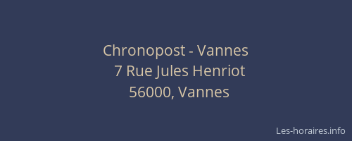 Chronopost - Vannes