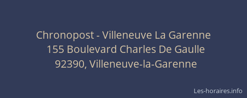 Chronopost - Villeneuve La Garenne