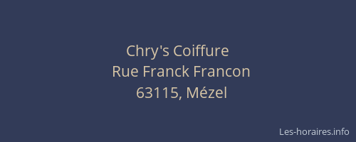 Chry's Coiffure