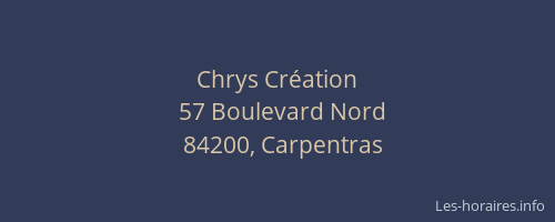 Chrys Cr&eacute;ation