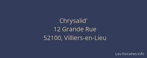 Chrysalid'