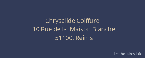 Chrysalide Coiffure