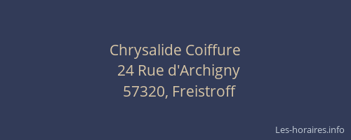 Chrysalide Coiffure