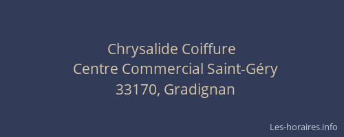 Chrysalide Coiffure