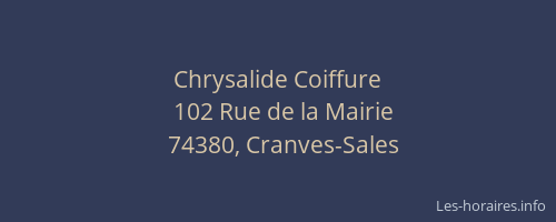 Chrysalide Coiffure