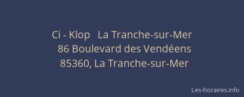 Ci - Klop   La Tranche-sur-Mer