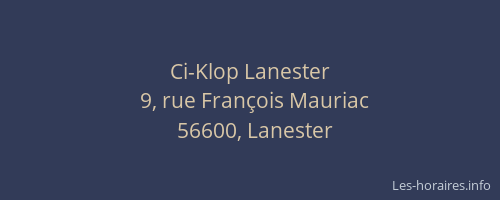 Ci-Klop Lanester